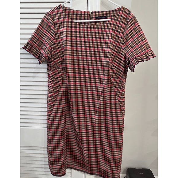 Tommy Hilfiger Dresses & Skirts - Tommy Hilfiger Short Sleeve Mini Dress Multicolored Plaid/Houndstooth Size 14